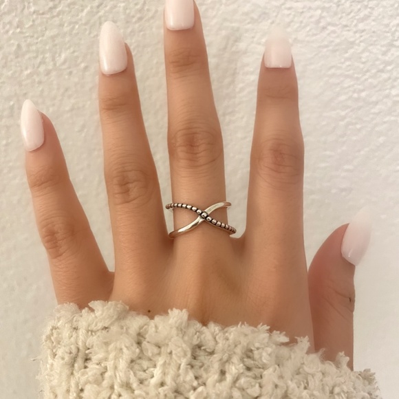 925 Sterling Silver Minimalist Ring Dainty Wrap Ring Boho Modern Ring - Picture 2 of 6